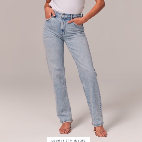 Abercrombie & Fitch Denim - Abercrombie & Fitch The 90s Straight Ultra High Rise Jeans Woman 30 Medium Wash